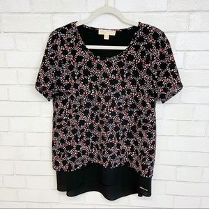 Michael Kors Floral Polyester Tee (O1)